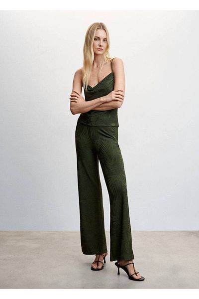 MANGO Woman Pantaloni Palazzo jacquard