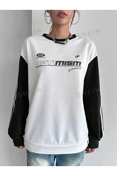 Machetta Унісекс Optimism з принтом - велосипедний комір Oversize зимовий світшот з капюшоном