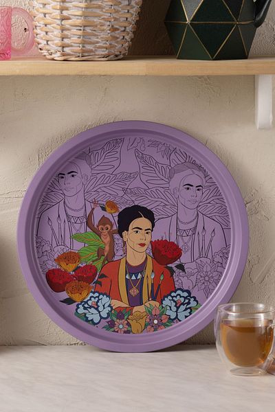Karaca Frida Metal Round Tray 35 Cm