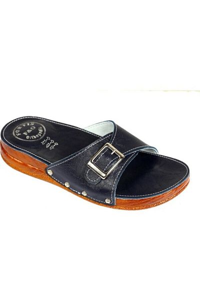 Fortis Unisex Navy Blue Full Orthopedic Sole Heel Spur Slippers