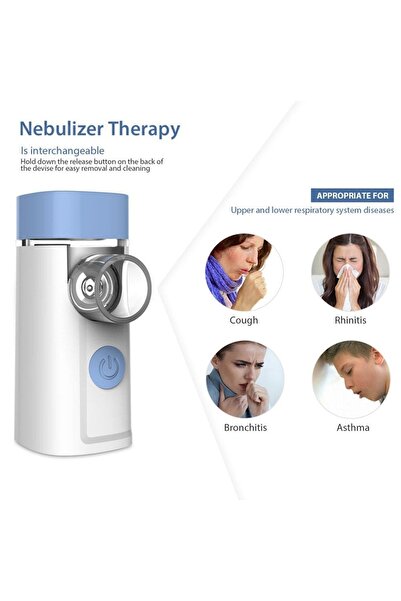 Genel Markalar Şarjlı Air Pro 3 Mesh El Tipi Nebulizatör Çantada Taşınabilir ...