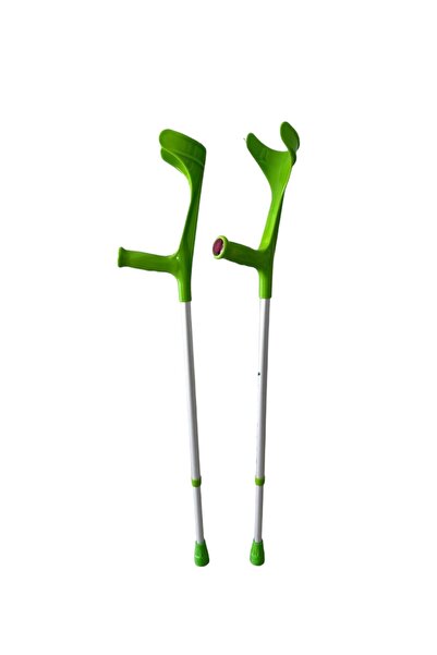 RABIR 1 Çift YEŞİL Kanedyen Koltuk Değneği Ayarlanabilir Dirsek Destekli Baston
