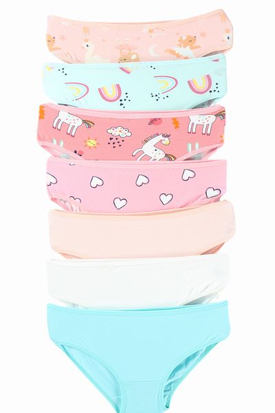 Harika KIDS Πακέτο 7 - Κοριτσίστικα εσώρουχα με βαμβακερό σχέδιο