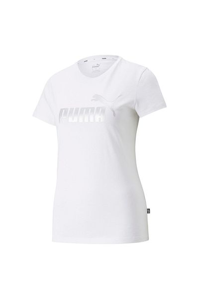 Puma تي شيرت نسائي بشعار Ess Metallic