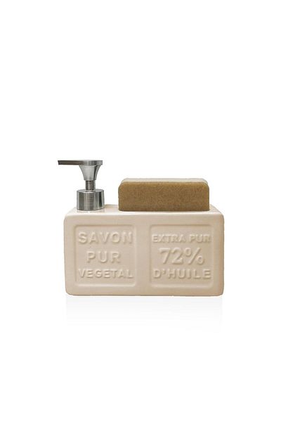 The Mia Beige Savon Liquid Soap Dispenser - 420 ml