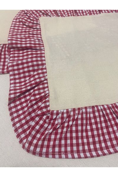 Erba kreasyon American Service - 100% Natural Cotton Linen, Gingham Patterned Supla