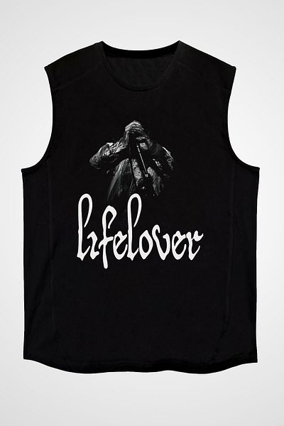 tf tişörtfabrikası Μαύρο αμάνικο Unisex Lifelover T-Shirt