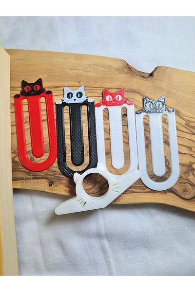 eselya 3D Colorful Cat Bookmark Set - Fanart