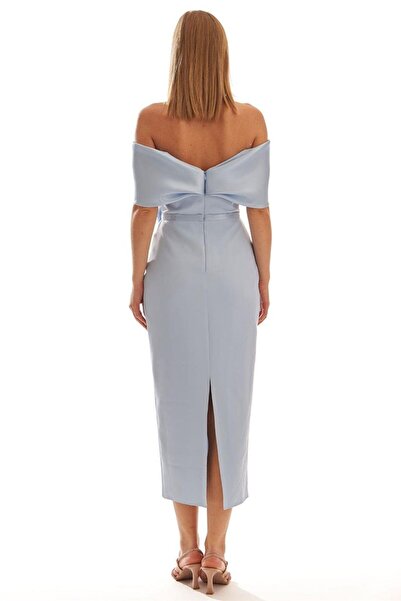 Elbisemhazır Krep Kumaş Straplez Kadın Abiye Elbise