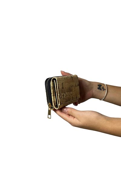 Gloria Women's Patterned Small Wallet - Hand and Pocket Detail