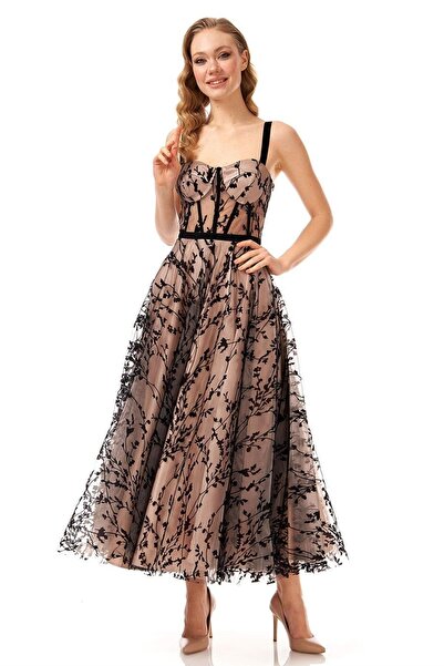 Elbisemhazır Filok Tüllü Askılı Elbise