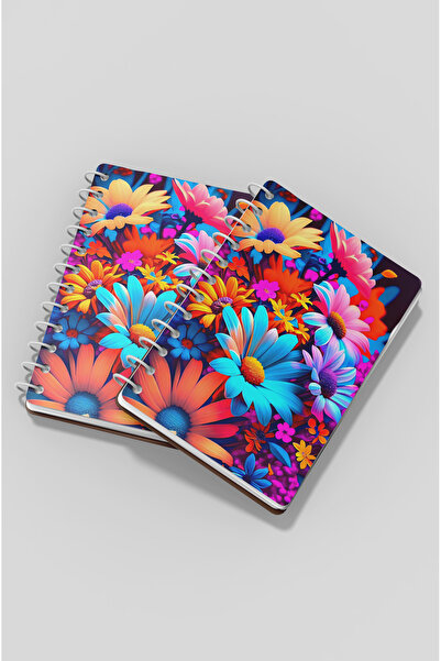 kutuTR 80 Sheets Checkered 10x14 Vip Modelist Notebook - Fruits Patterned, Wooden Mdf Cover, 80gr/m2 K-a607