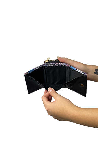 Gloria Portofel de damă cu model BETULES de dimensiuni mici - cu detaliu de mână și buzunar