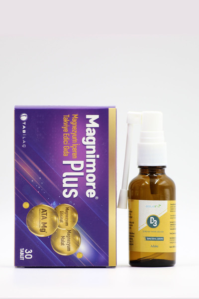 Magnimore Plus Magnezyum İçeren Takviye Edici Gıda 30TB Estellife D3 Vitamin ...
