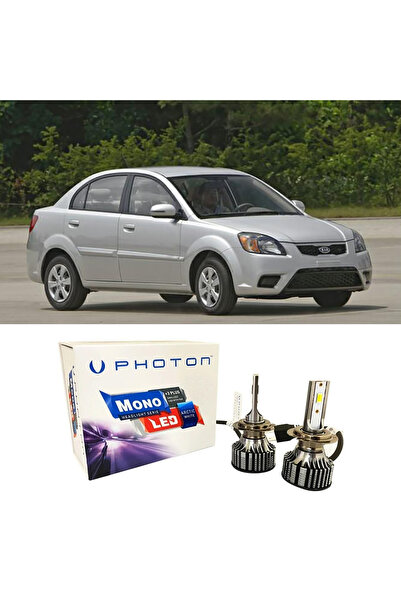 Photon Kia Rio Led Xenon Uzun + Kısa Far Ampulü H4 Mono Yeni Seri Beyaz 2000-...