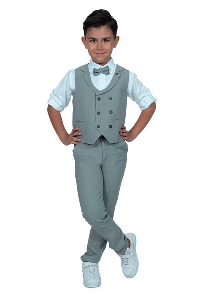Terry Set 5 piese - Vestă cu guler