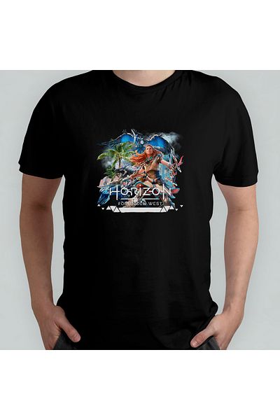 Pixxa Μπλουζάκι Horizon Forbidden West Crew Neck 100% βαμβακερό - 1