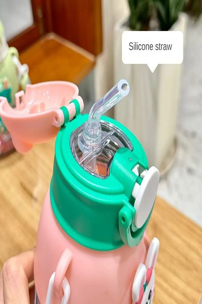 safestore زجاجة مياه مدرسية للأطفال مجسمة خالية من مادة BPA سعة 600 مل - زجاجة مياه للطلاب وزجاجة مياه