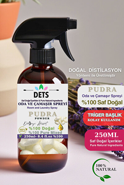 Dets Pudra Oda Spreyi 250ml - Ferahlatıcı Oda Kokusu ve Çamaşır Spreyi Room S...