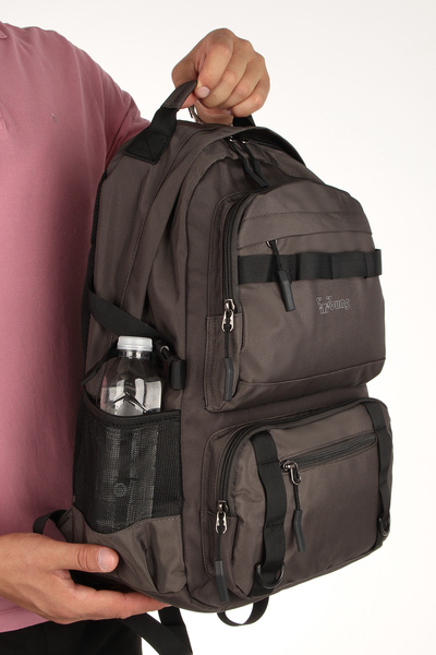 Fiyaka Young 51542 - Gray Schoolbag, Water Resistant Backpack with Laptop Com...