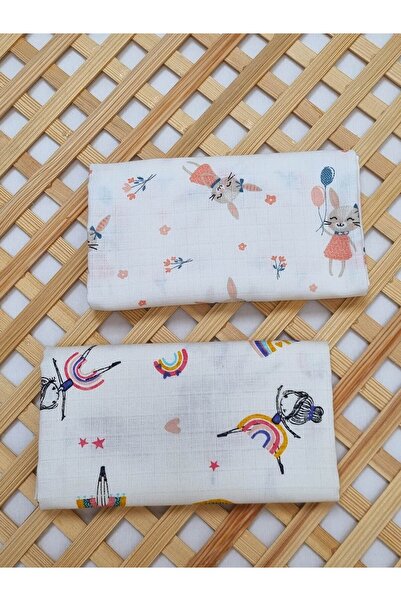 Yada Baby بطانية متعددة الأغراض طقم من 2 بطانية موسلين 100% قطن معتمد من Oeko-teks مقاس 90x100 سم