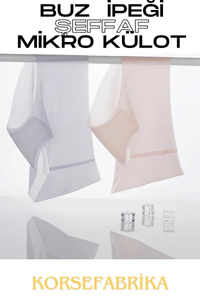 KORSEFABRİKA 2-pack Micro Transparent Seamless Ultra Thin Ice Silk - Laser Cut, Breathable Transparent Panties