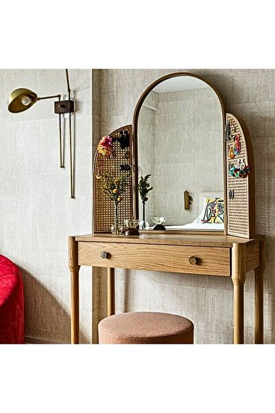 Sesa Tasarım Makyaj Masası, Hazeran - Rattan