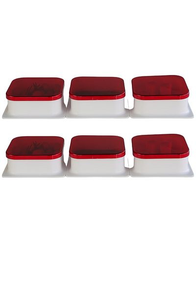 devigo 6 Square Breakfast Bowl - with Cheese Bowl, Olive Bowl and Jam Plate