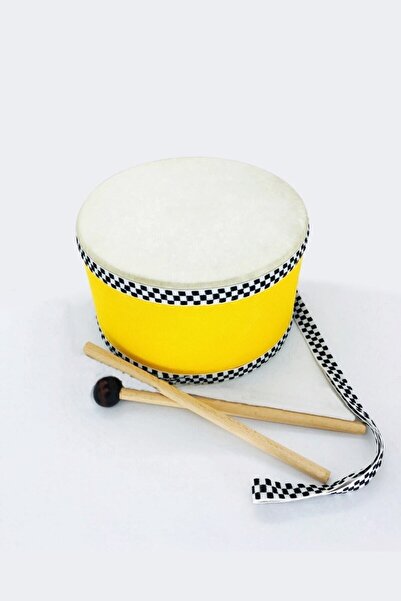 AyasEğiticiOyuncak Montessori Anaokulları Için Çocuk Davulu Oyuncak Deri Davul Tokmaklı