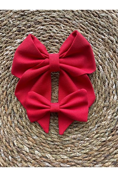 öyküsh collection Red New Year's Mother and Daughter Buckle - Red Ribbon Buckle 23 April Buckle