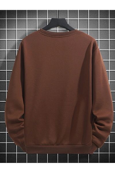 trend selection Унисекс суитшърт с овъглено деколте с розов принт