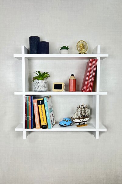 Mudesa Duvar Rafı Kitaplık Duvara Monte Kitap Rafı Modern Dekoratif Pratik Şı...
