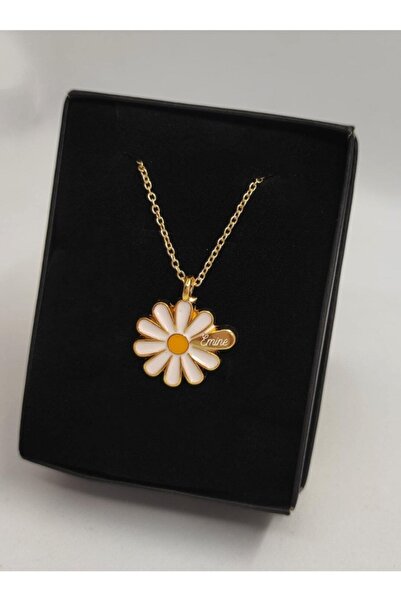 Aura Gift Shop Kişiye Özel Isimli Papatya Kolye