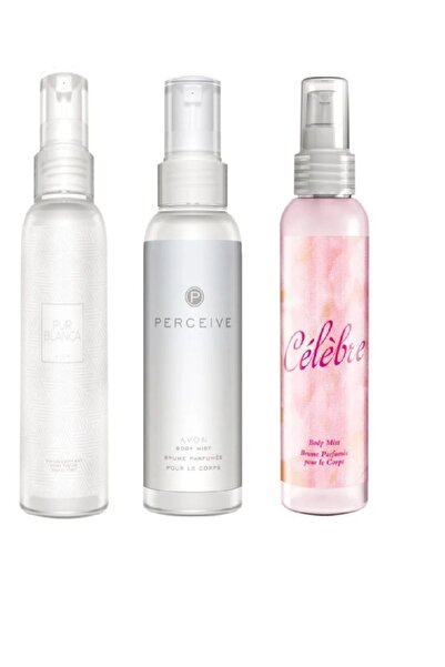 AVON Perceive + Celebre + Pur Blanca Kadın Vücut Spreyi Paketi 3 lü