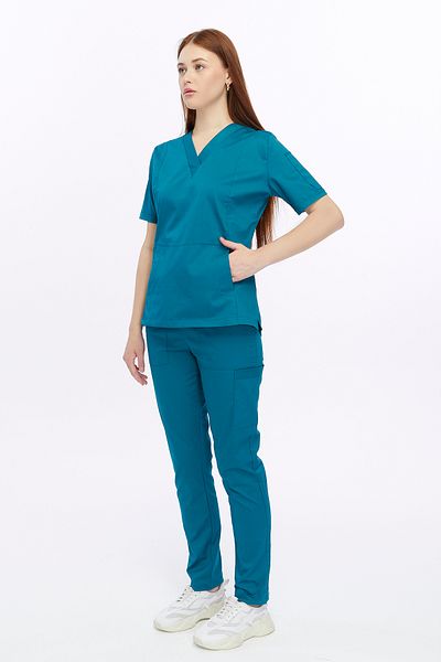 Uniprom Indigo Lycra Medical Suit - Women's Nurse and Doctor's Jersey