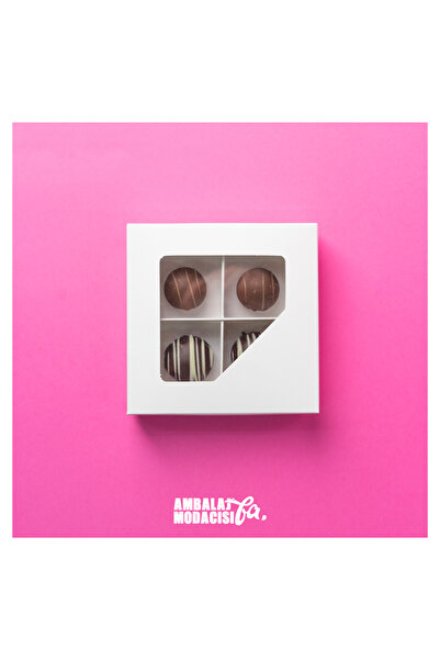 Ambalaj Modacısı Chocolate Box ( 10 Adet ) 2020 Model 4 Gözlü Çikolata Kutusu...