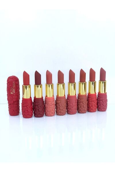 Roesıa Rose Cosmetics Rose 8 Adet Çiçek Model Mat Ruj - Matte Lipstick