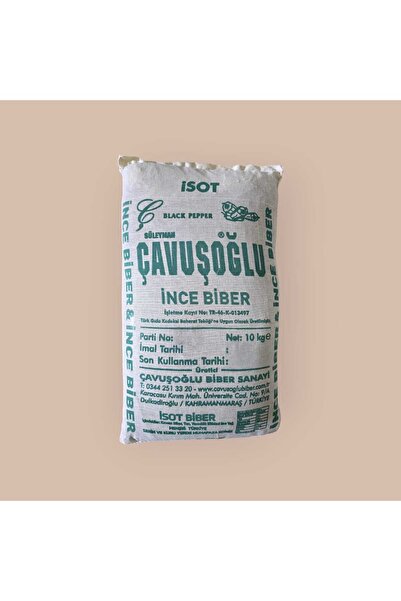 SÜLEYMAN ÇAVUŞOĞLU BİBERLERİ Süleyman Çavuşoğlu Acı Ince Kıyım Siyah Isot 10kg