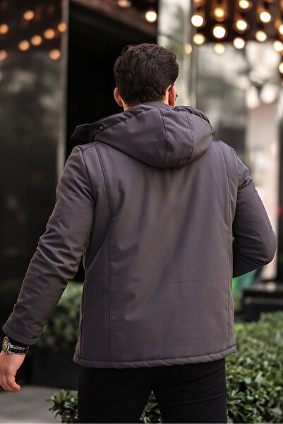 gm giyimarket Outdoor Water, Cold, Windproof, Fur-lined Fiber Filled Softshell Men's Mountaineer, Camper, Skier Mount