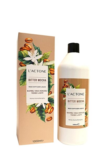 L'ACTONE Bitter Mocha Bambu Oda Kokusu Yedek Likit 1000 ml / Reed Diffuser Li...