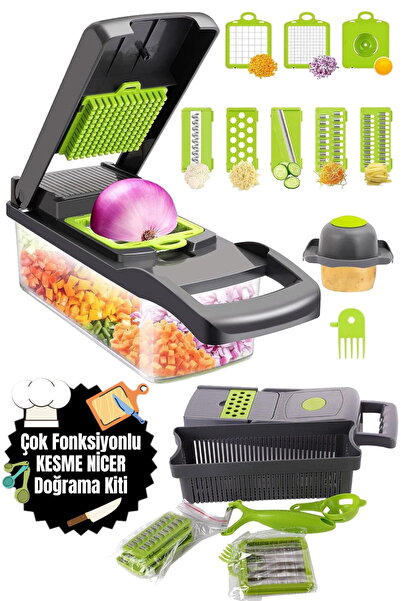 Munico 16 Parça Çeyizlik Yer Kapamaz Pratik Sebze Dilimleme Kahvaltı Peynir Y...