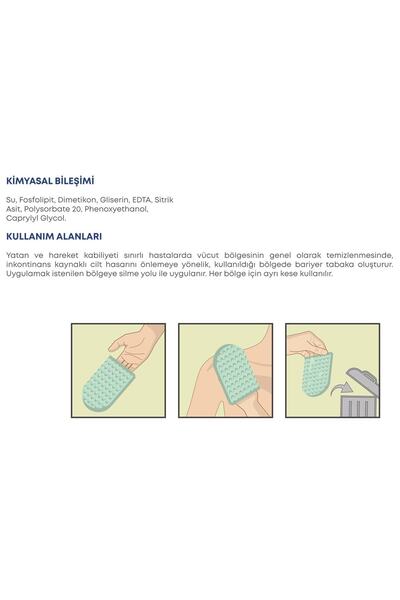 OneCare 3 Paket 10'lu Bariyer Kremli Kese Özel Ihtiyaçlı Hasta Bakım-wash Gloves With Barrier Cream-sarfmed