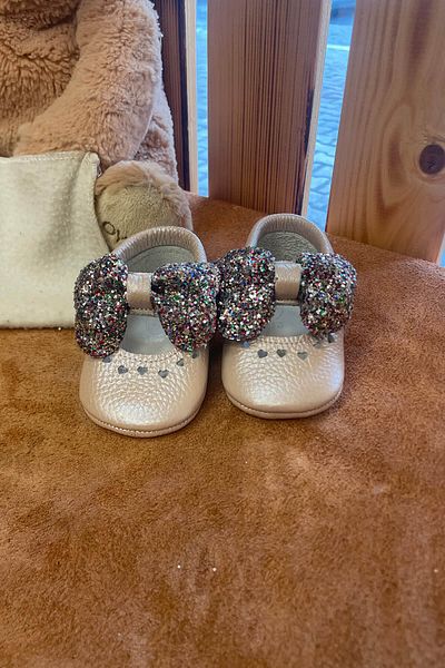 Beybium Natural Leather Bobby Salmon Baby Loafer