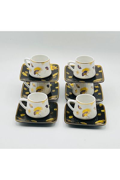 İnter Osmani Interlife Porcelain Motif Coffee Cup Set