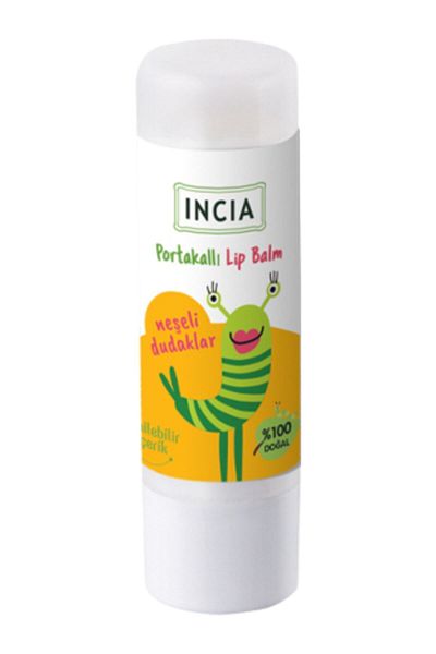 Incia 100 % natürliche Lippenpflegecreme für Kinder mit Orangen-Kräuterextrakt, feuchtigkeitsspendende Lippenpflegecreme, 6 g