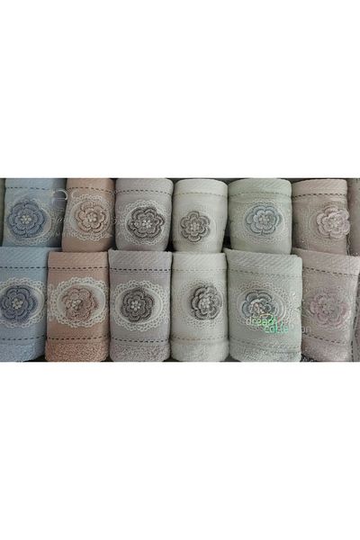 Fiesta Home 3d Embroidered Fiesta Mother Girl Towel - Asorti Bamboo, 50x90 (6 Pieces) 30x50 (6 Pieces)