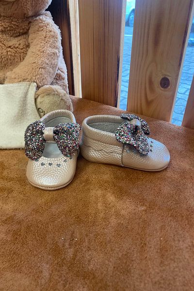 Beybium Natural Leather Bobby Salmon Baby Loafer