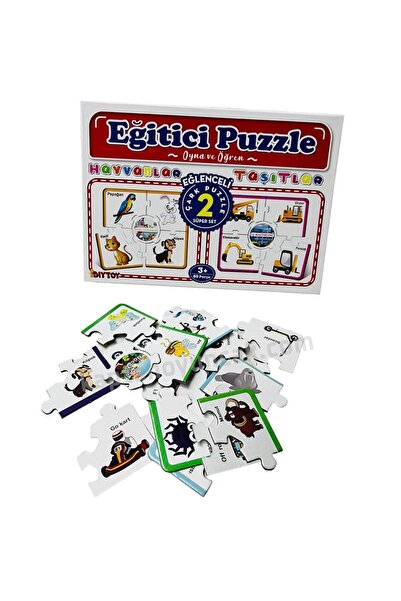 Diytoy Educational Wheel Puzzle Animals and Vehicles