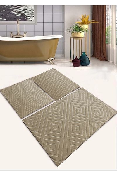 BLACK DİAMOND HOME Нов комплект Nasili Pasapasi Klopeti Rofle Hal Model Embossed 3L