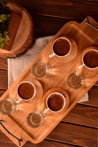 Bambum Yellow Large Lachi Metal Handle Tray